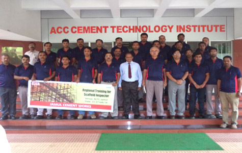 Scaffolding safety training in ACC Cement Technology Institute